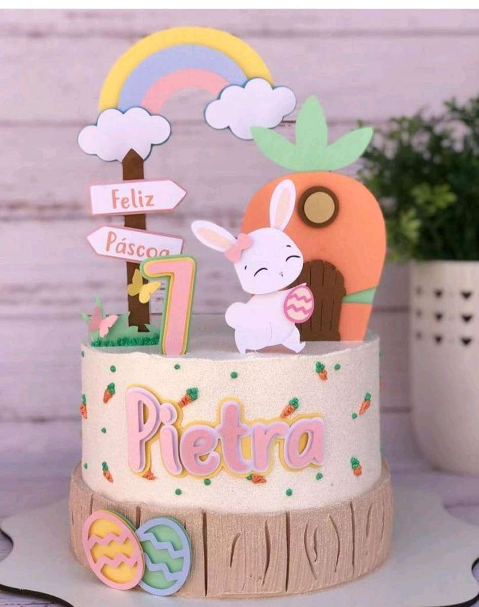 Topo coelhinha cute + 4 ARQUIVOS A SUA ESCOLHA