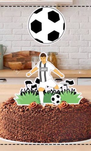 Topo de Bolo Futebol Jogador 4810 Arquivo Digital