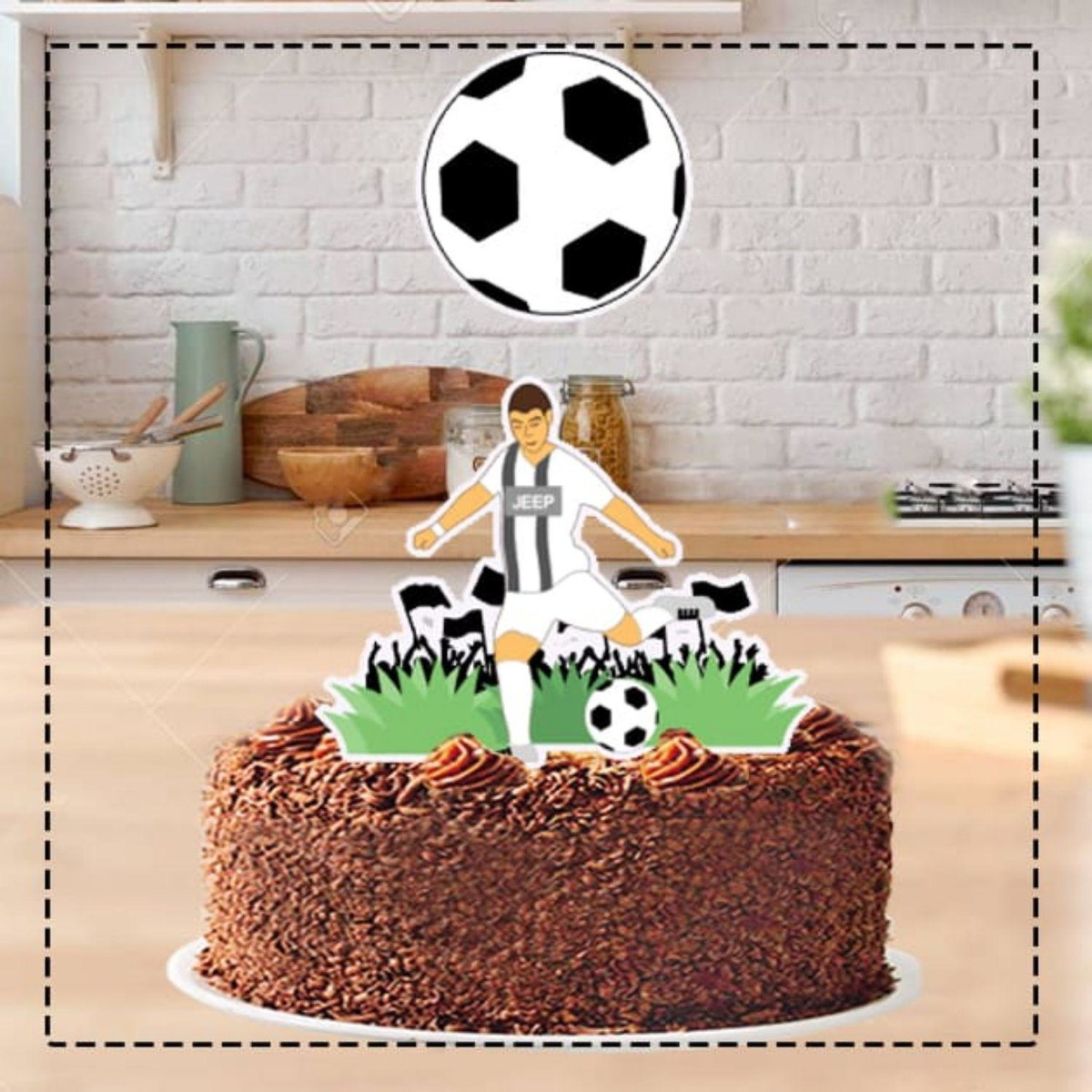 Topo de Bolo Futebol Jogador 4810 Arquivo Digital