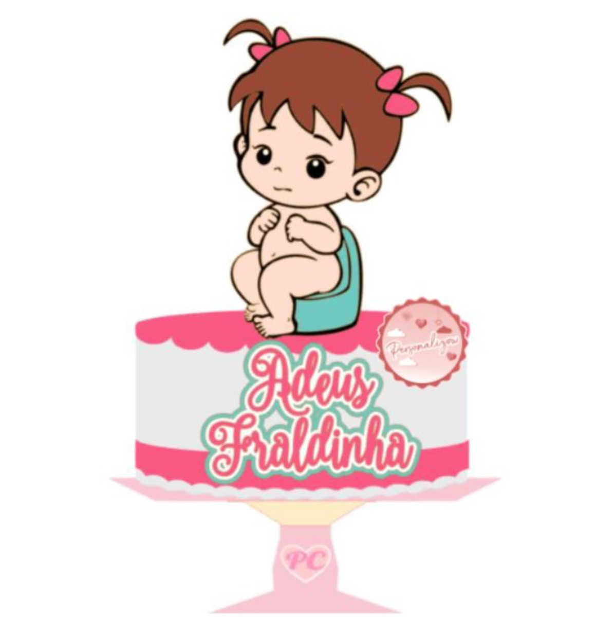 Arquivo Topo de Bolo - Adeus Fraldinha Menina