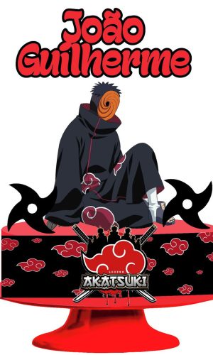 Topo de Bolo Akatsuki Obito