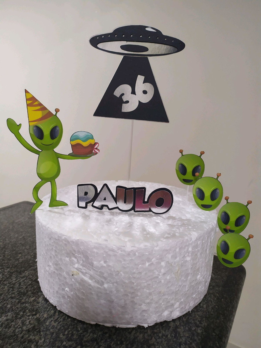 Topo de Bolo alienigenas - Imagem 2