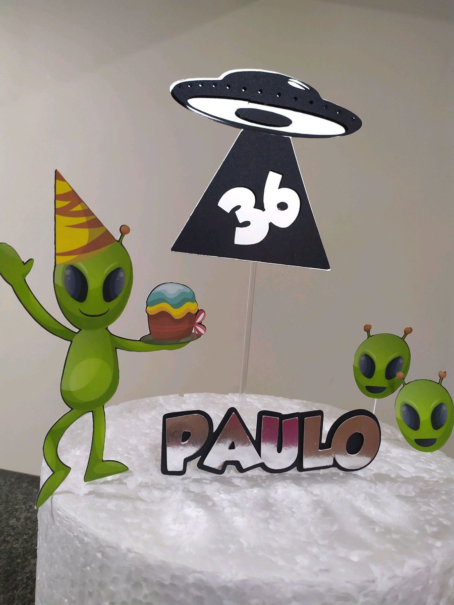 Topo de Bolo alienigenas - Imagem 3