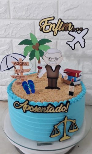 Topo de Bolo Aposentei