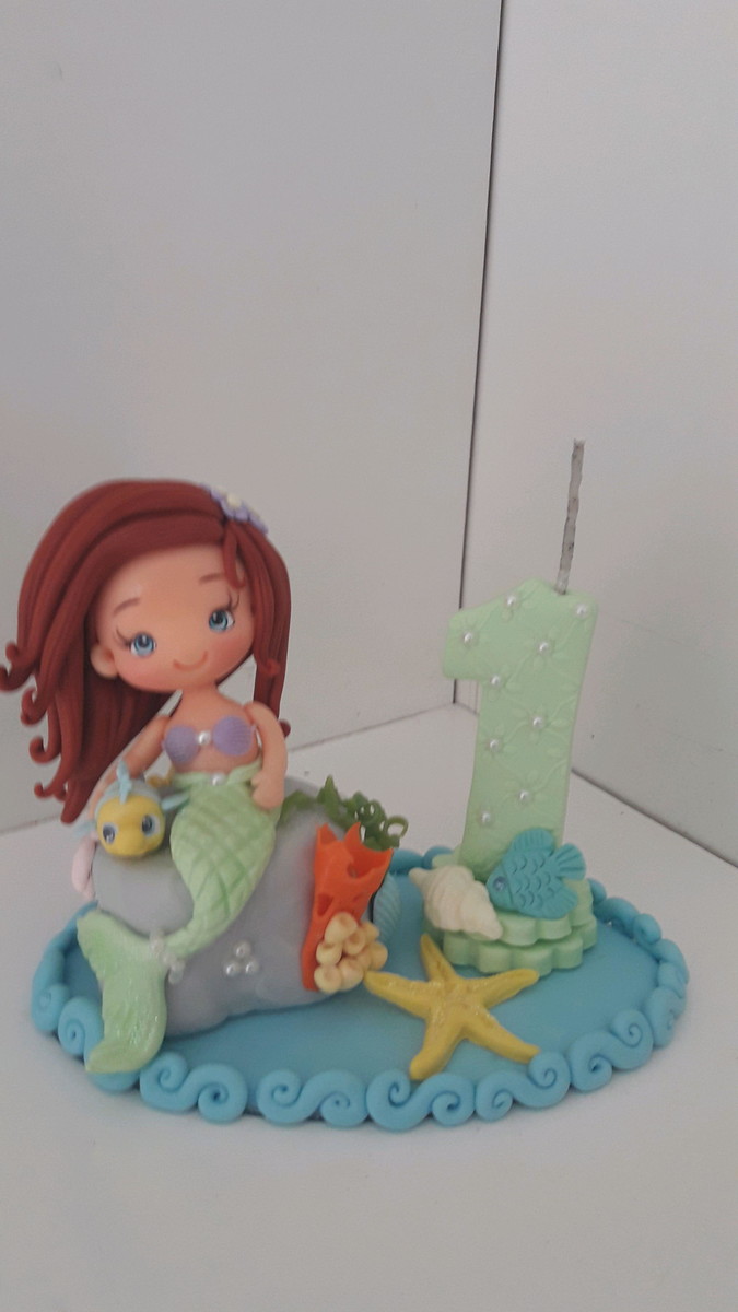 Topo de bolo Ariel - Imagem 3