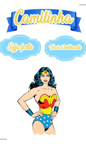 Topo de bolo Arquivo de Corte Silhouette Mulher Maravilha