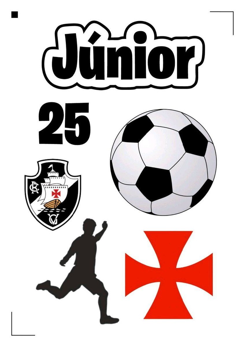 Topo de bolo Arquivo de Corte Silhouette Vasco