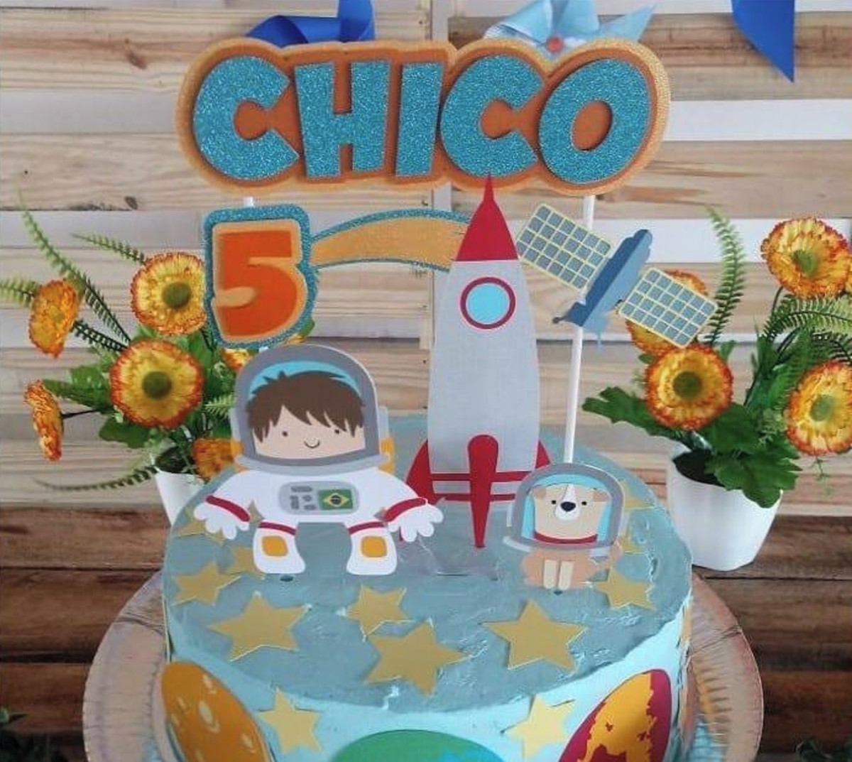 TOPO DE BOLO ASTRONAUTA - Imagem 3