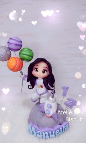 Topo de bolo Astronauta personalizado
