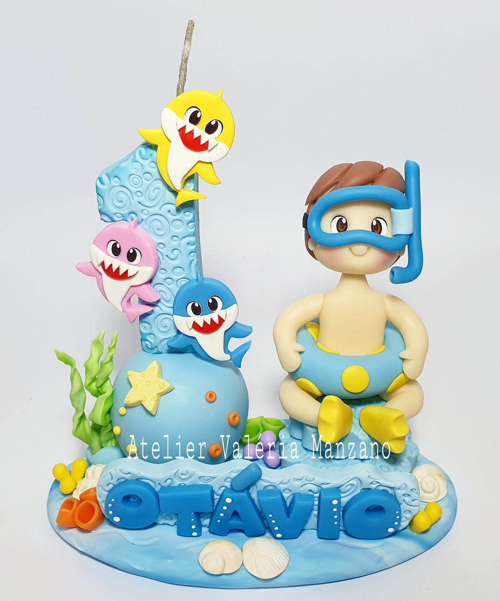 TOPO DE BOLO BABY SHARK