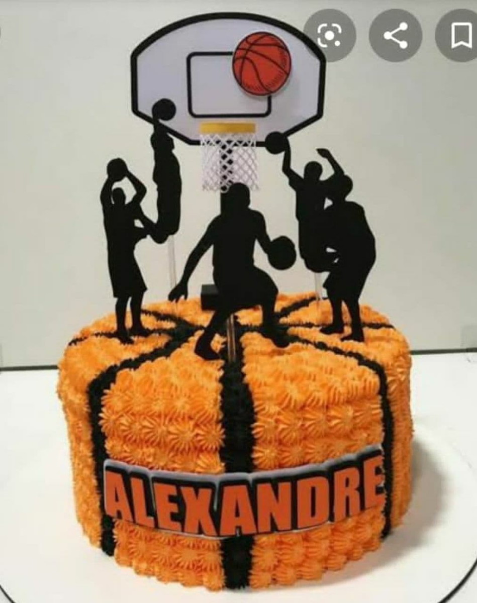 Topo de Bolo Basquete