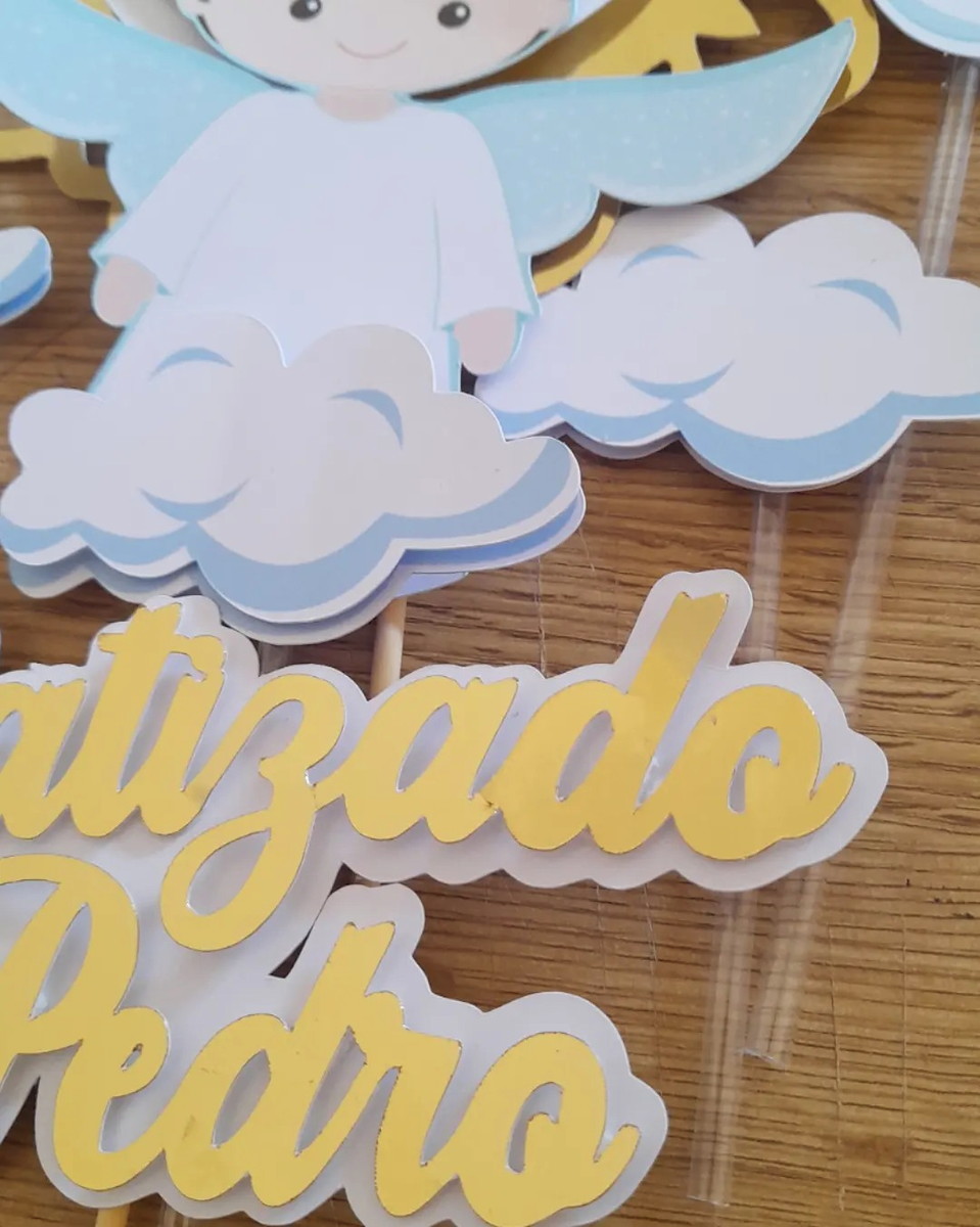 Topo de Bolo Batizado Luxo - Imagem 4