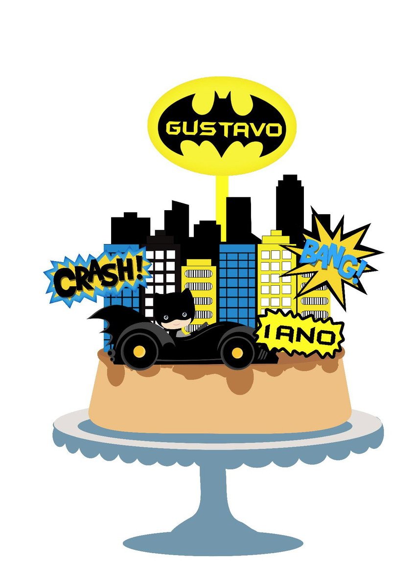 Topo de Bolo Batman
