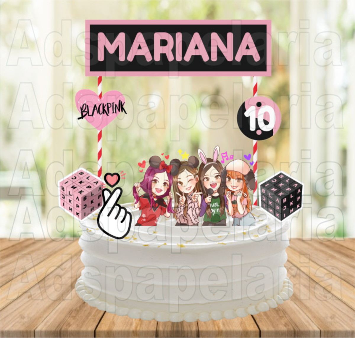 Topo de Bolo Blackpink