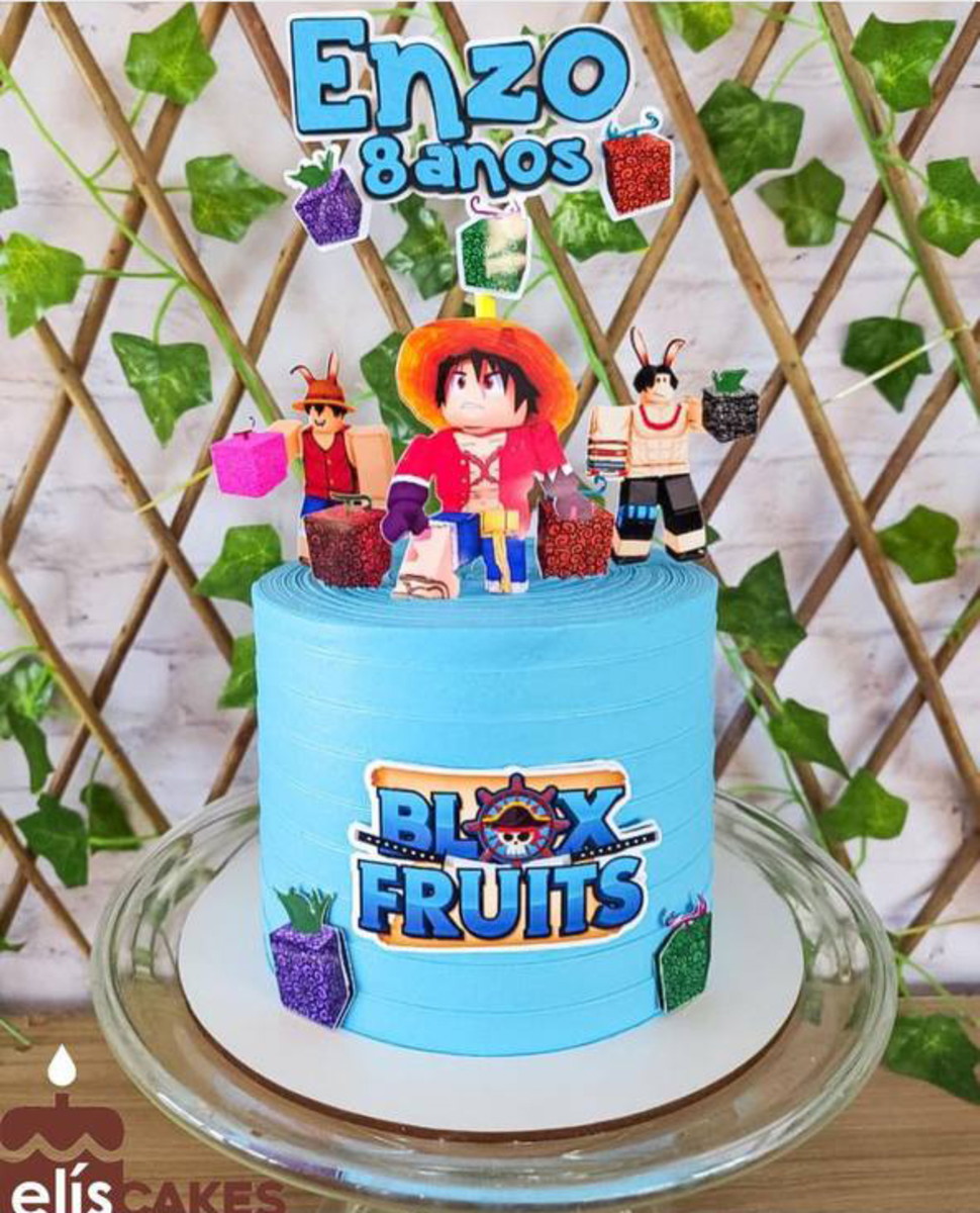Topo de Bolo Blox Fruit