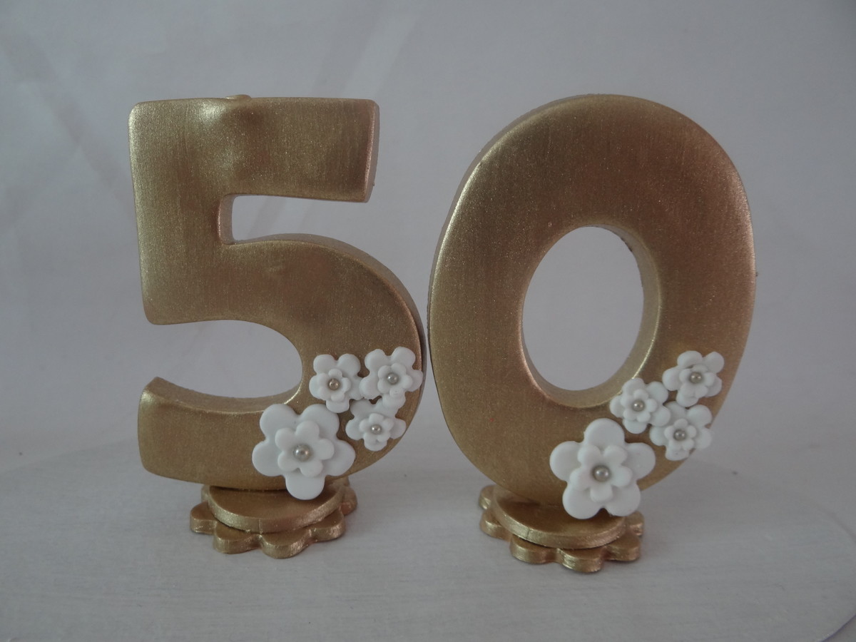 Topo de Bolo Bodas de Ouro