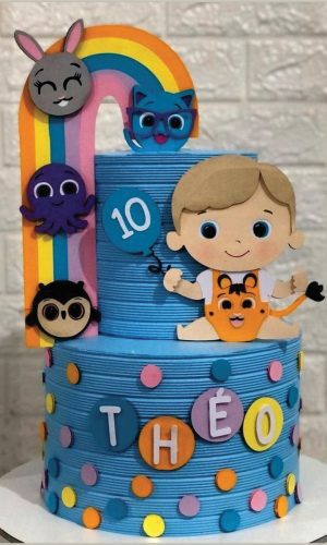 Topo de Bolo Bolofofos Menino Sentado Bebe Arquivo de Corte