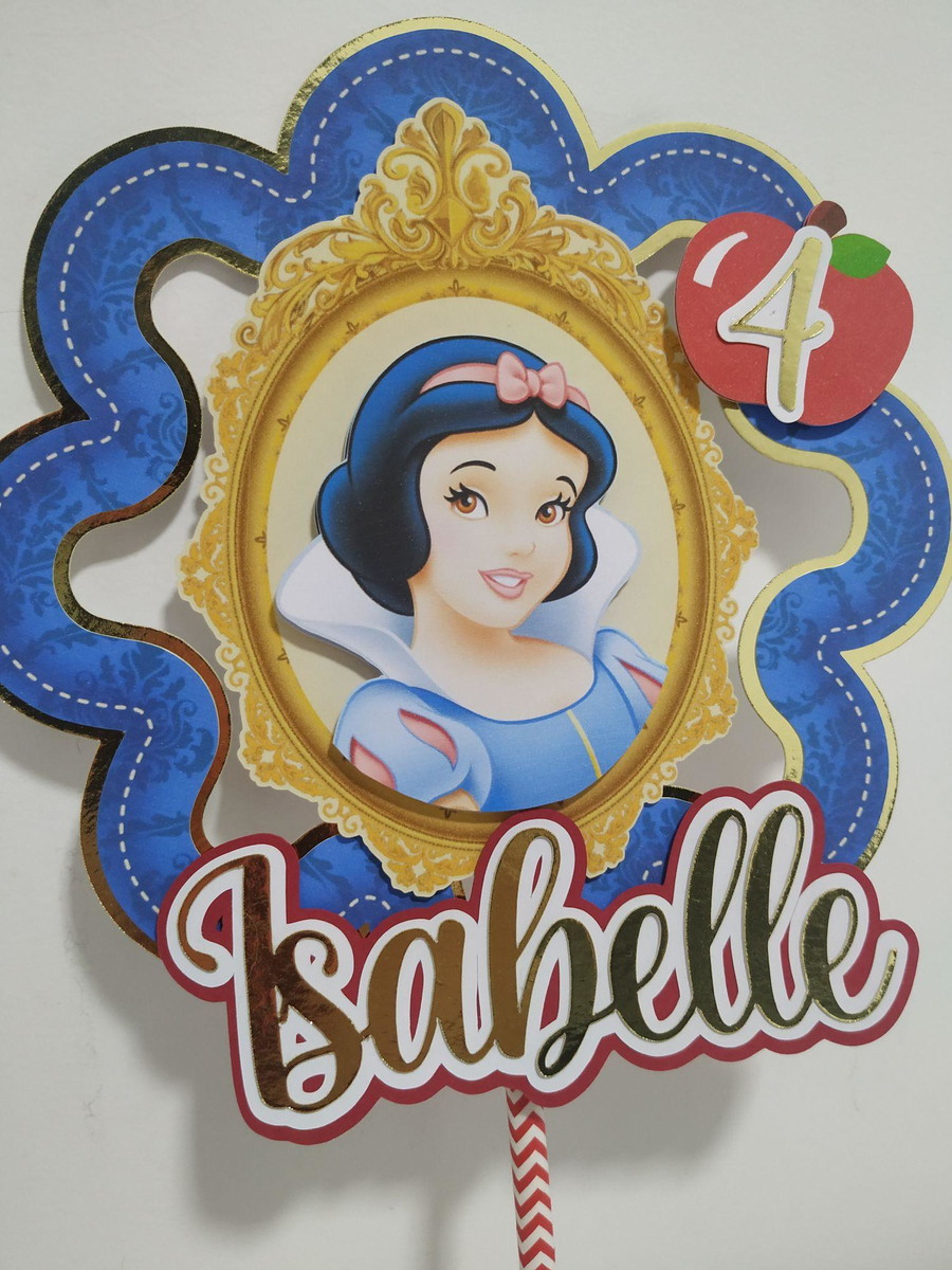 Topo De Bolo Branca De Neve - Imagem 2