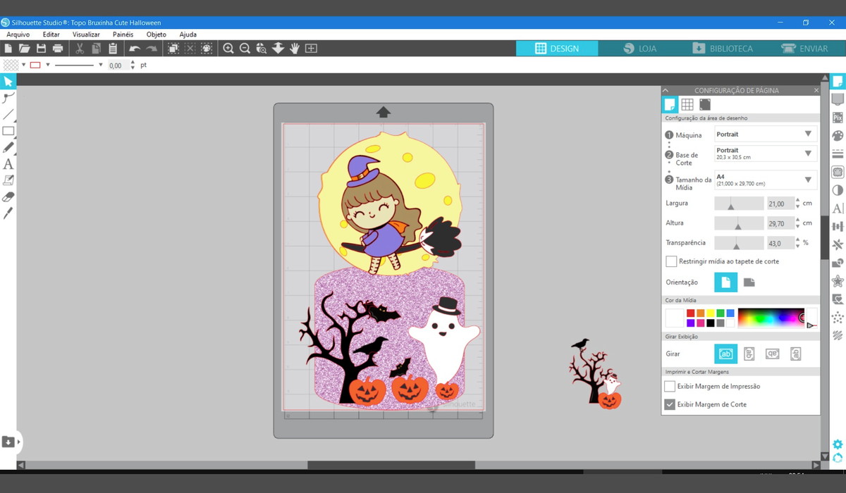 Topo de Bolo Camadas Bruxinha Cute Halloween Arquivo Studio - Imagem 2