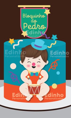 Topo de Bolo Carnaval Menino Baby - Arquivo de Corte