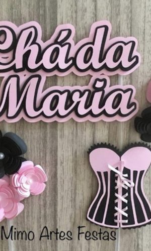 Topo De Bolo Chá de Lingerie 3 - Arquivo De Corte