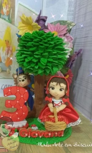 Topo de bolo chapeuzinho vermelho