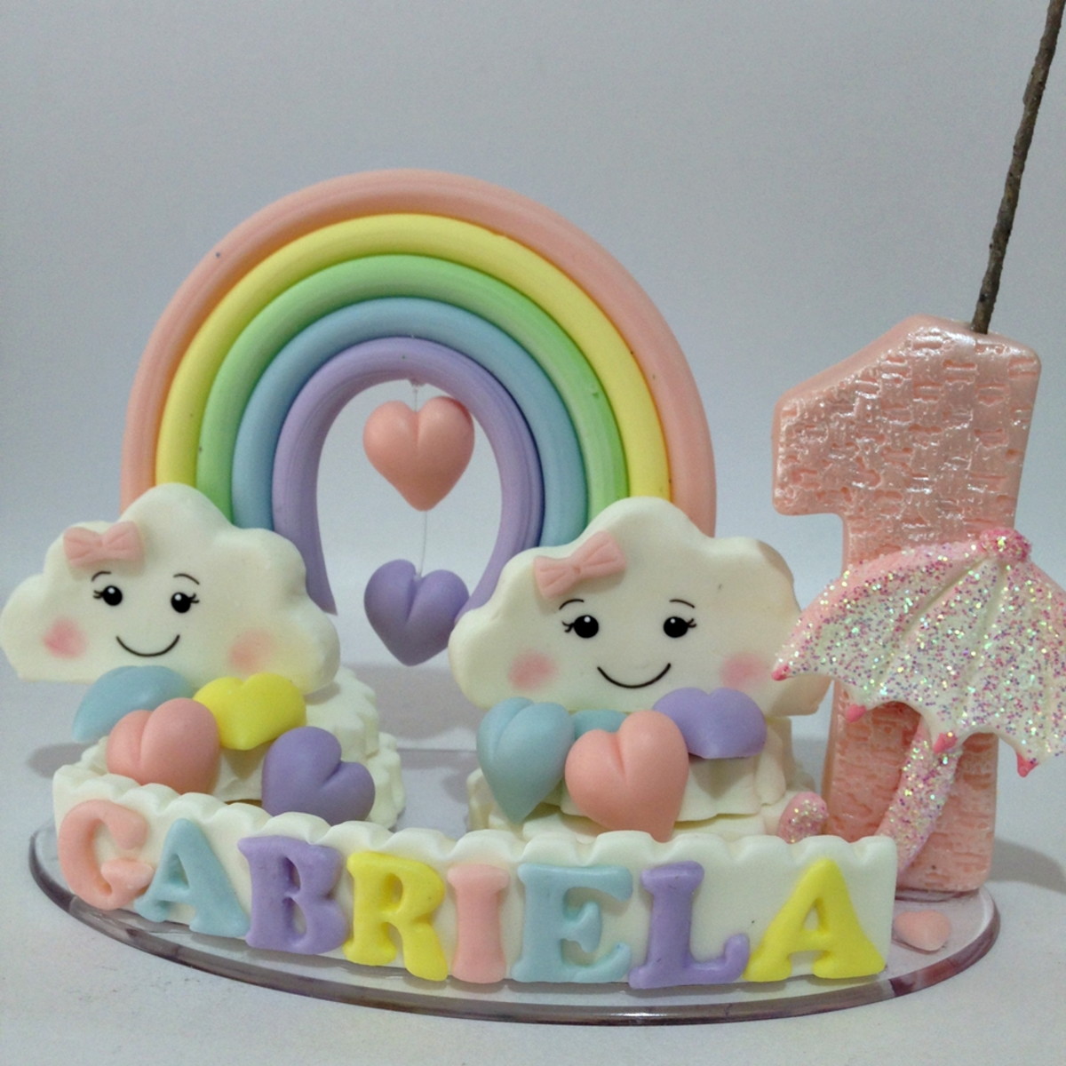 Topo de Bolo Chuva de Amor - Imagem 3
