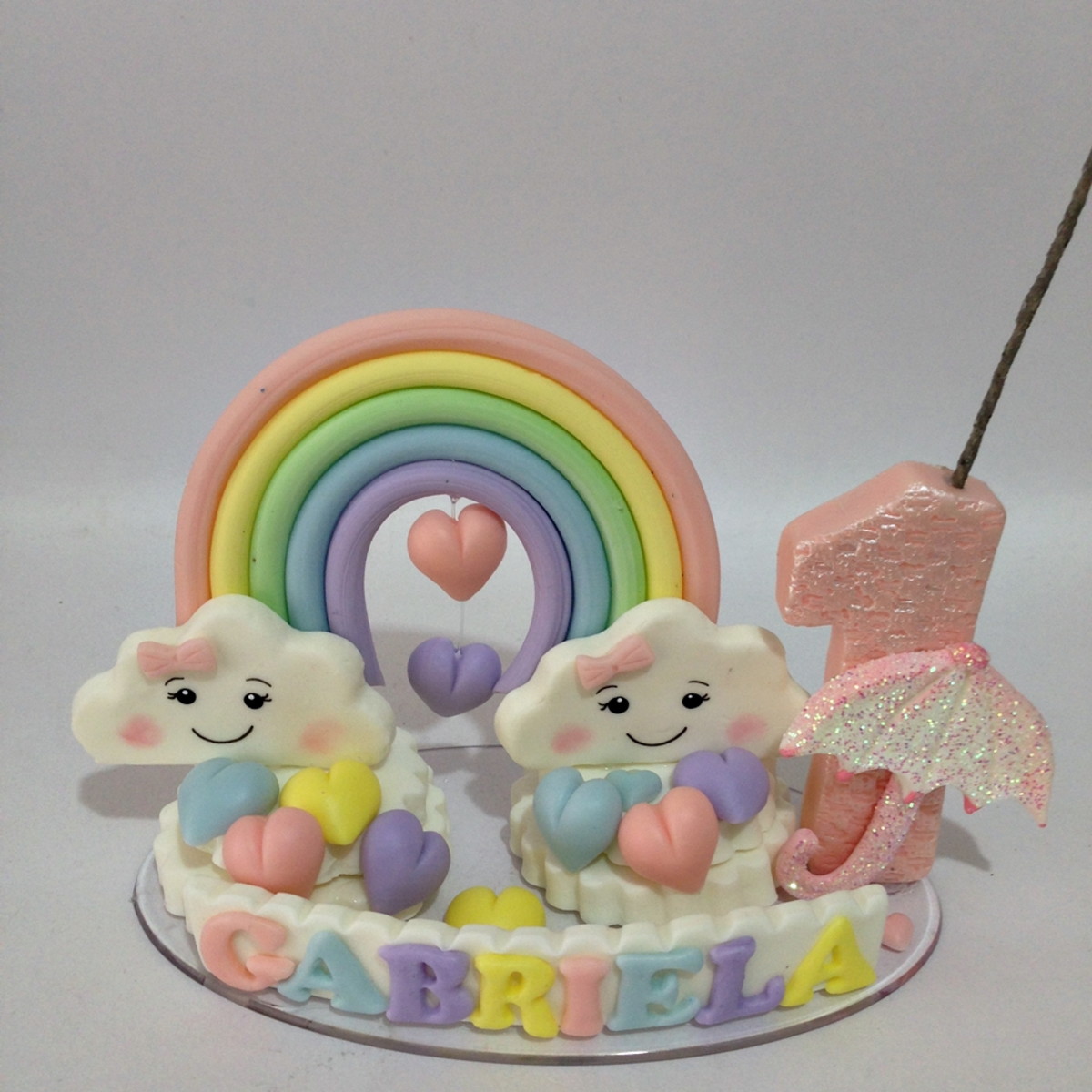 Topo de Bolo Chuva de Amor - Imagem 2