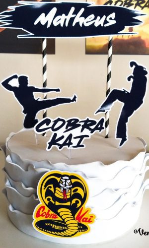 Topo de bolo Cobra Kai