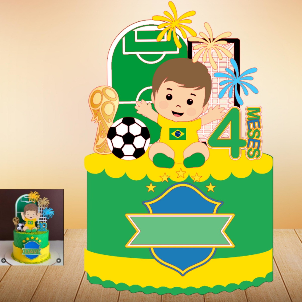 Topo de Bolo Copa Bebê (arquivo de Corte)