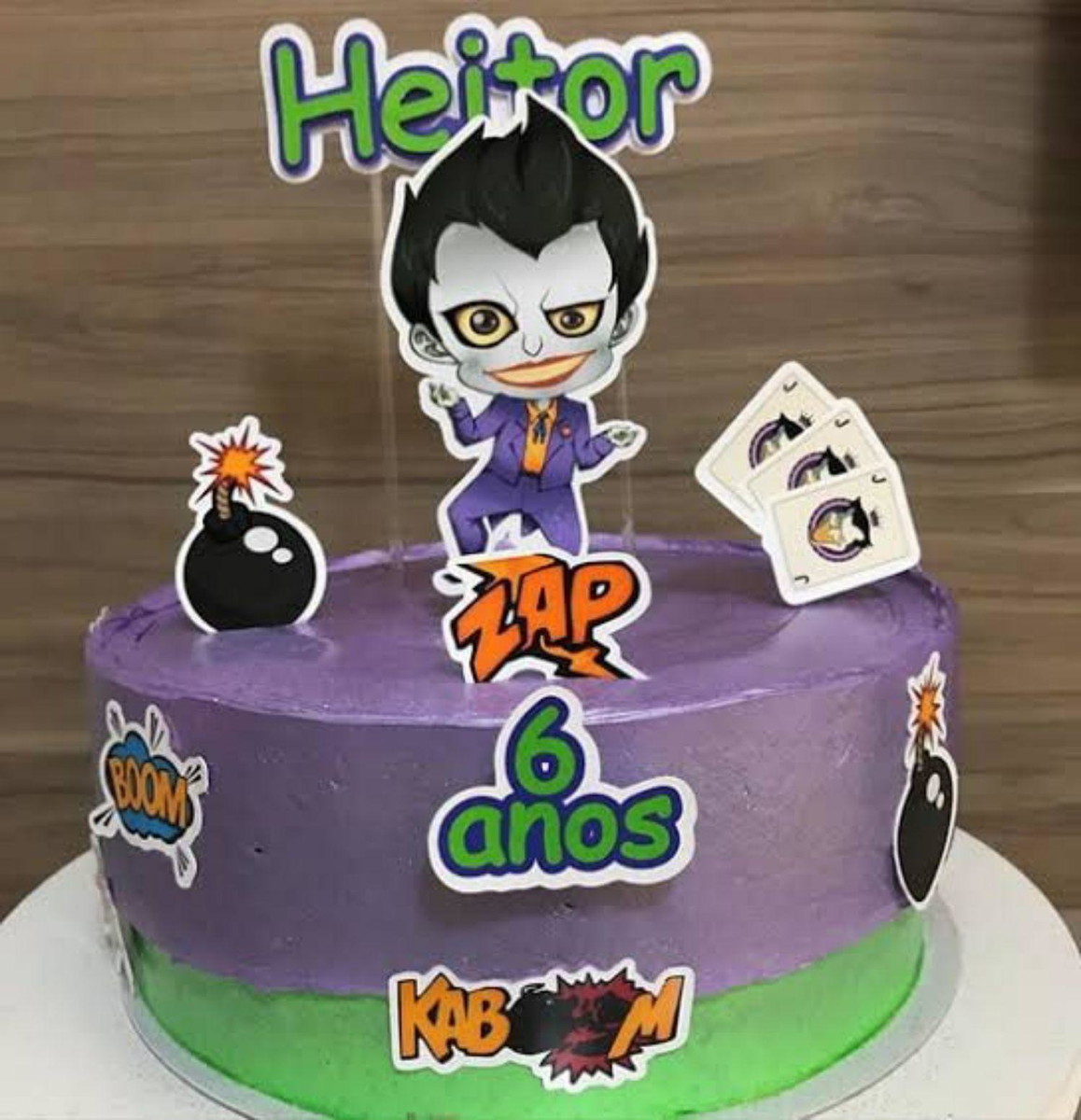 Topo de Bolo Coringa Cute + 4 Arquivos a Sua Escolha