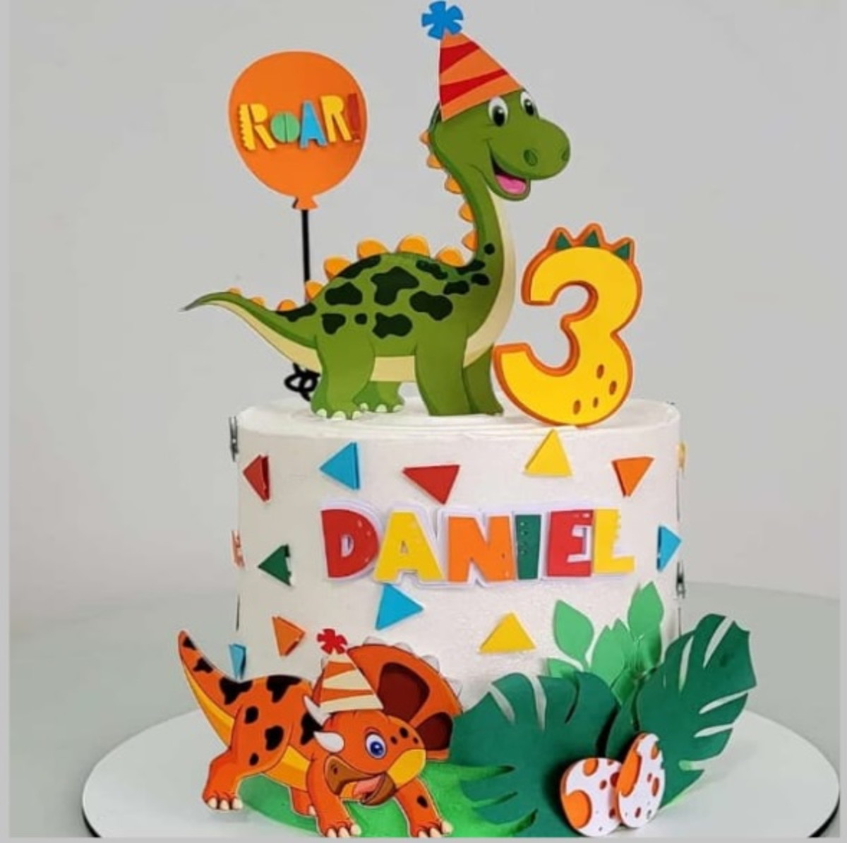 Topo de Bolo Dinos Cute + Link com 20 Brindes