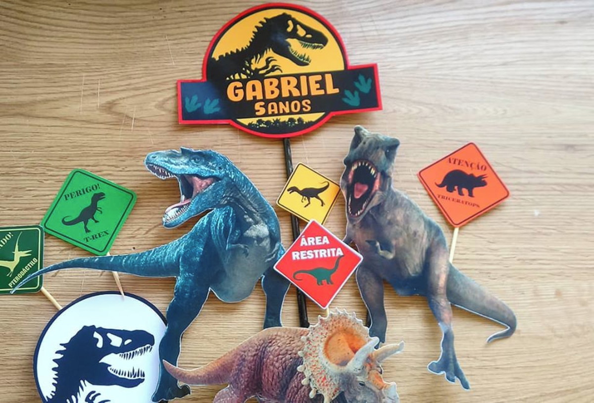 Topo de Bolo Dinossauros