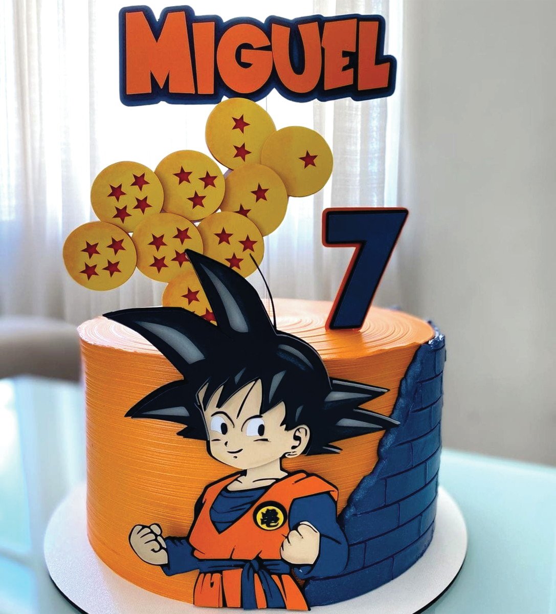 Topo de Bolo Dragon Ball Z Arquivo de Corte
