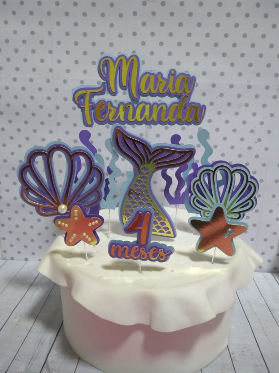 TOPO DE BOLO EM CAMADAS SEREIA