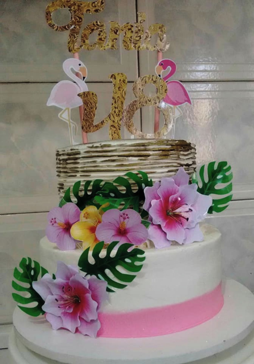 Topo de bolo Flamingo 3 (Arquivo Digital) - Imagem 3