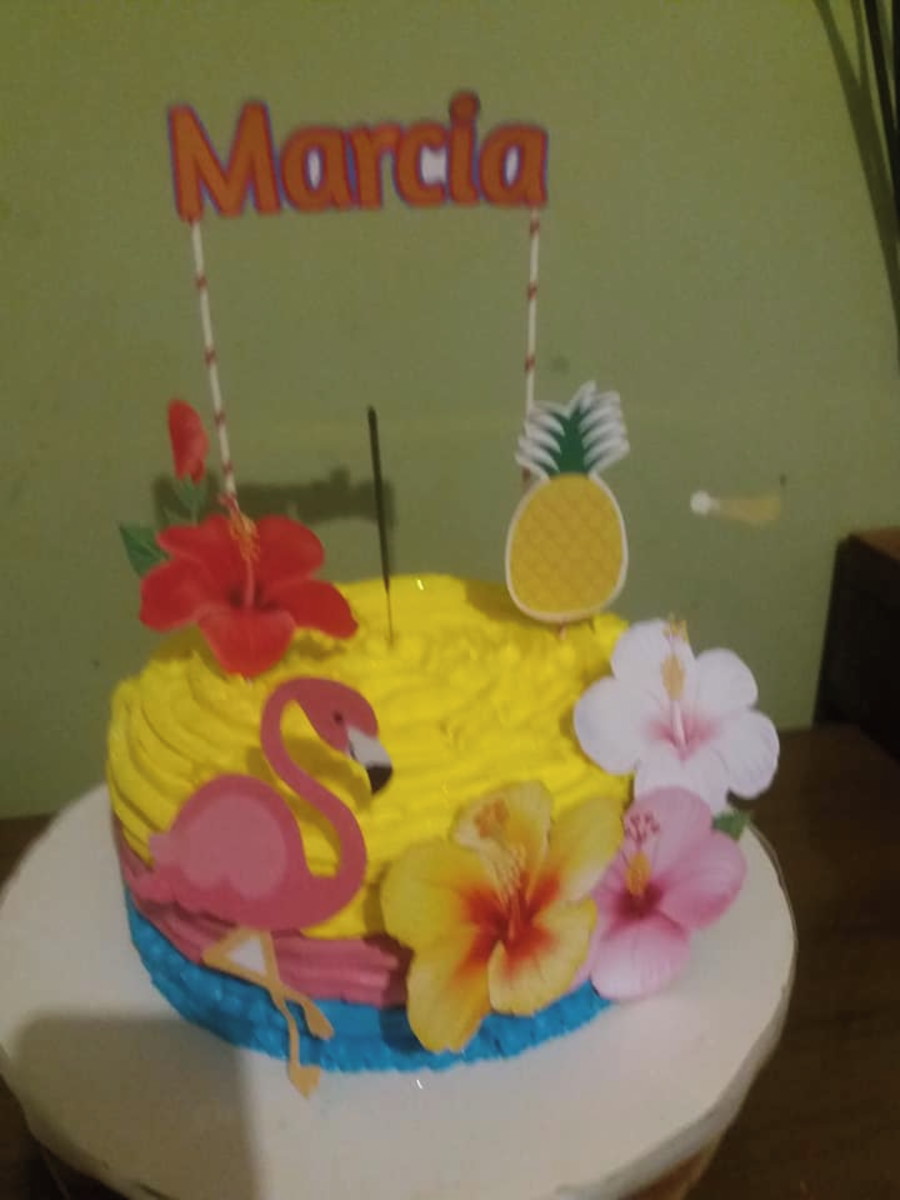 Topo de bolo Flamingo 3 (Arquivo Digital) - Imagem 2