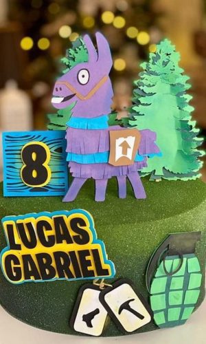 Topo de Bolo Fortnite- CAMADAS -Arquivo de Corte -COD 961