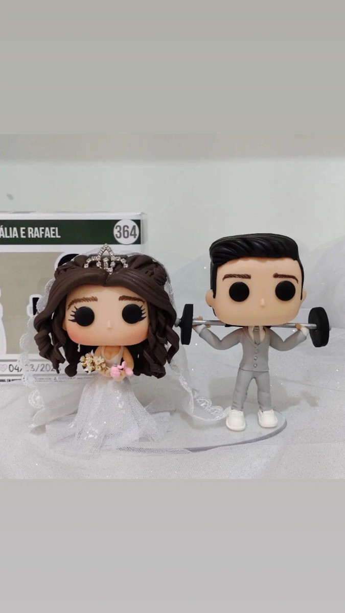 Topo de bolo Funko pop casamento - Imagem 4