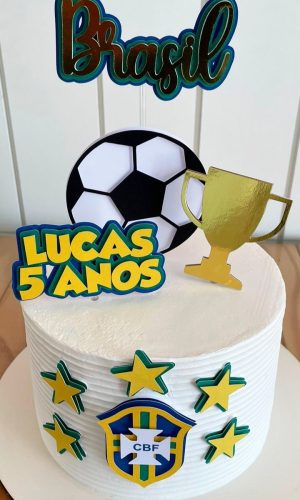 Topo de Bolo Futebol - Arquivo de Corte