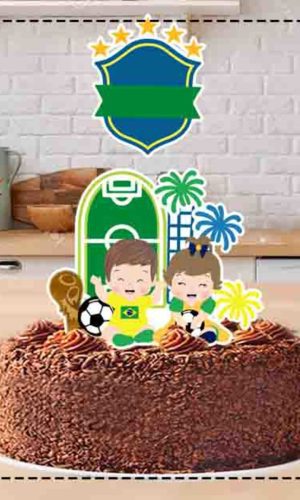 Topo de Bolo Futebol Copa Gemeos Ref 1575 Arquivo Digital