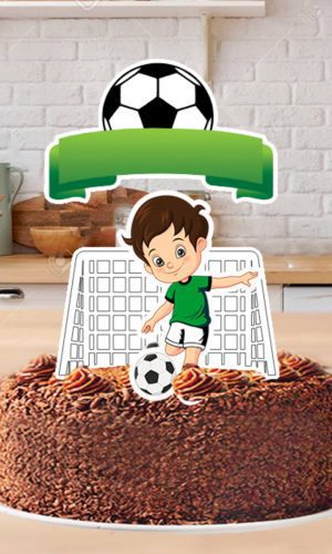 Topo de Bolo Futebol Menino 5677 Arquivo Digital