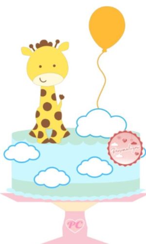 Arquivo Topo de Bolo - Girafa Cute