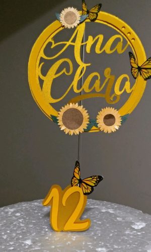 Topo de Bolo girassol