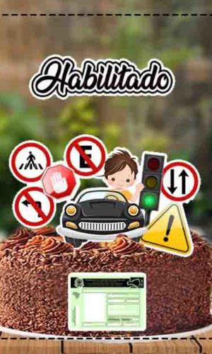 Topo De Bolo Habilitado Menino - Ref 3852 Arquivo Digital