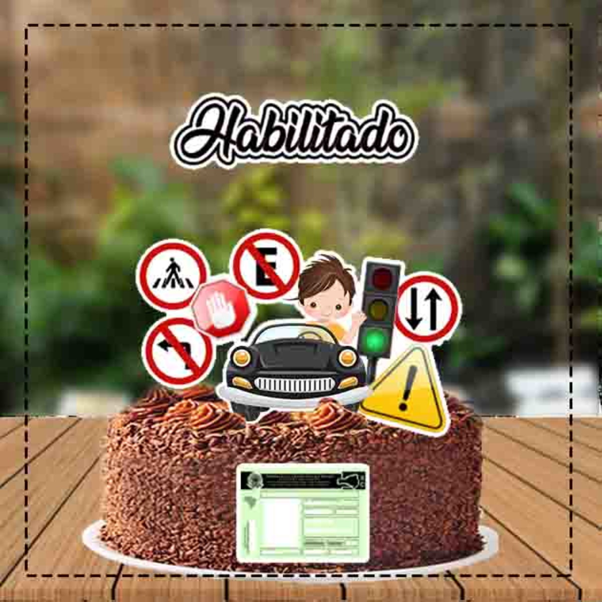 Topo De Bolo Habilitado Menino - Ref 3852 Arquivo Digital