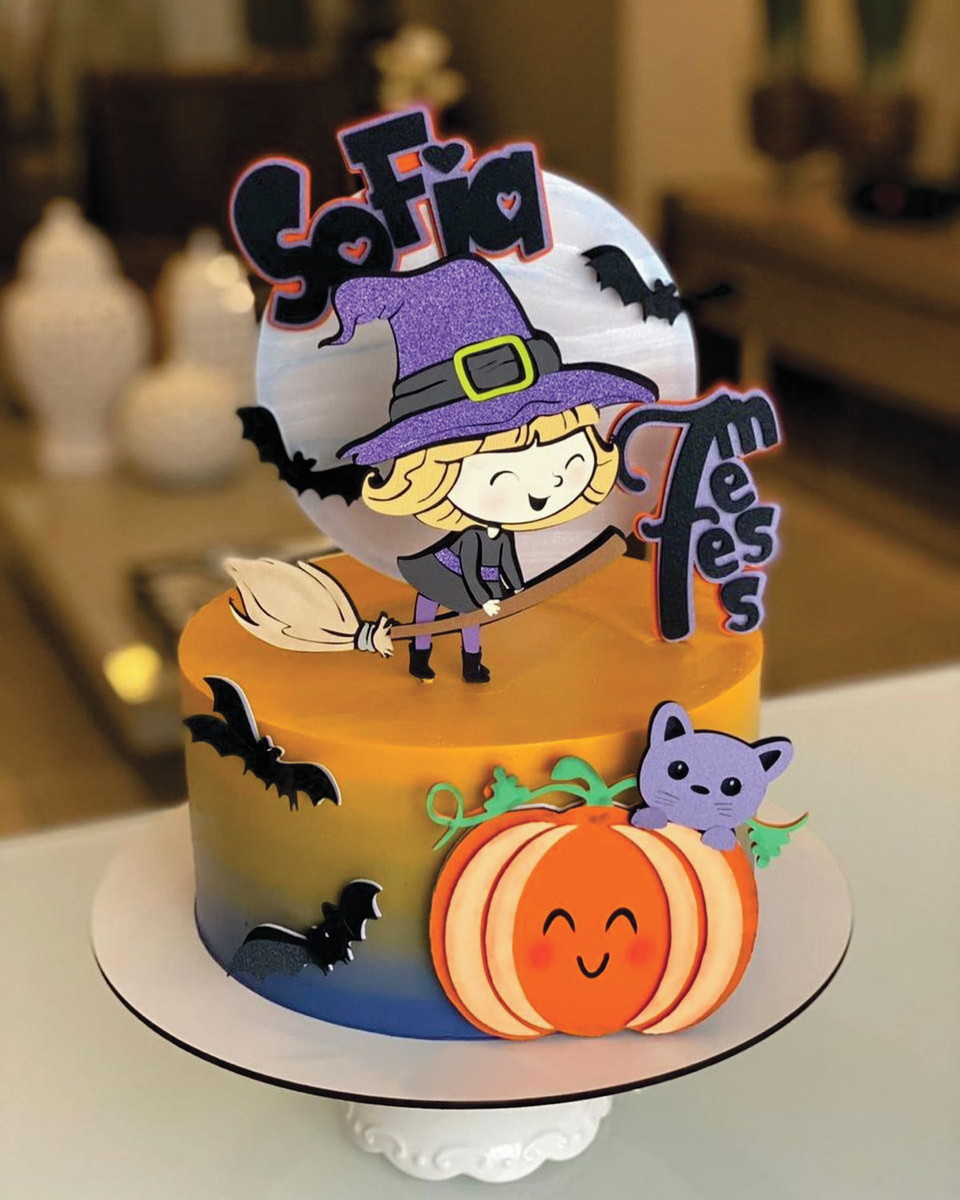 Topo de Bolo Halloween - Arquivo de Corte