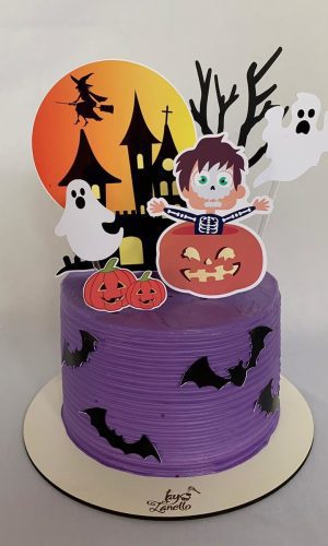 Topo de bolo Halloween menino - Arquivo de corte