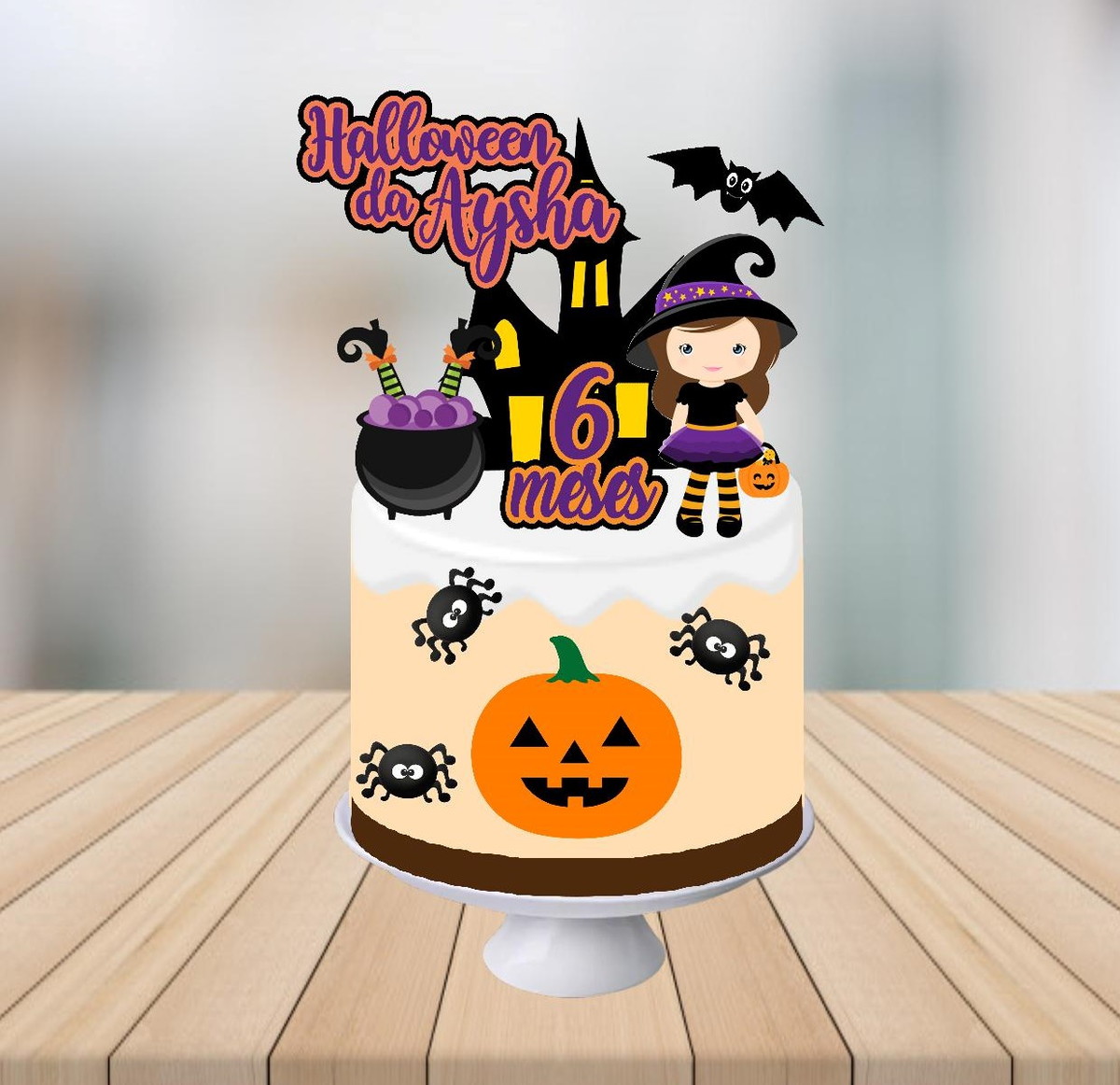 Topo de Bolo Hallowen