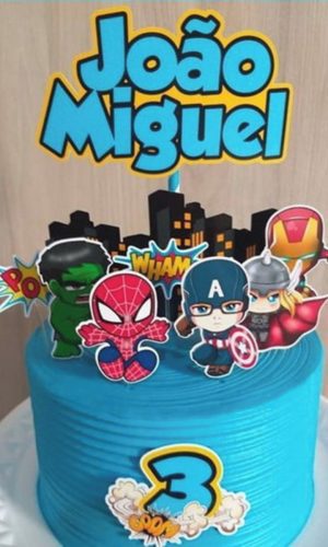 Topo de Bolo Heróis (vingadores)